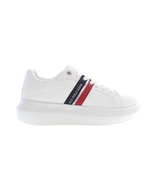 White Polyester Sneaker