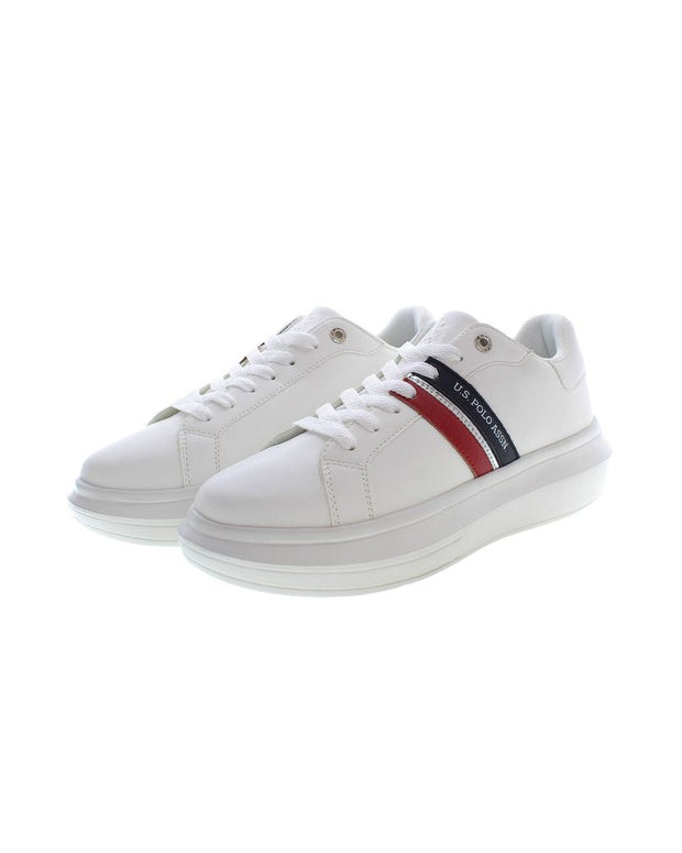 White Polyester Sneaker