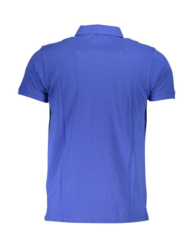 Blue Cotton Polo Shirt