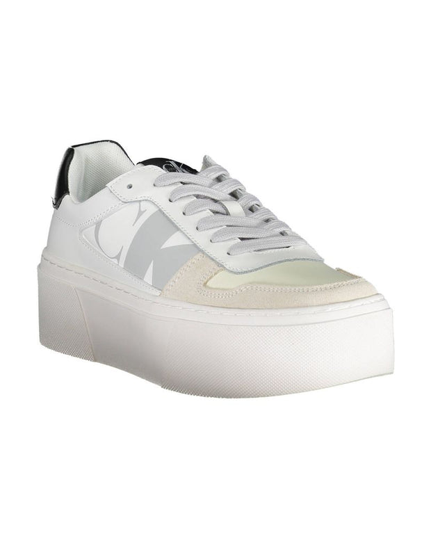 White Polyester Sneaker