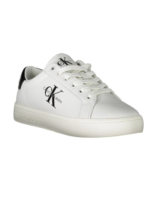 White Polyester Sneaker
