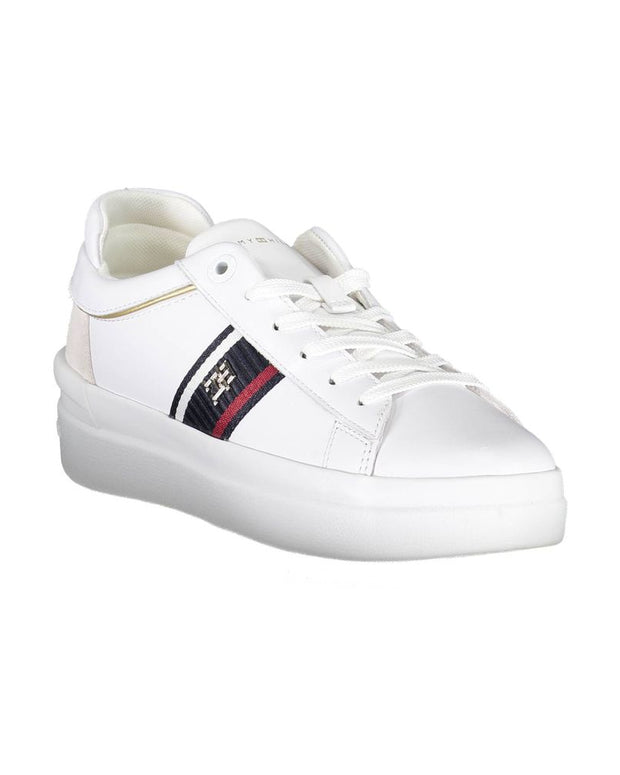 White Polyester Sneaker