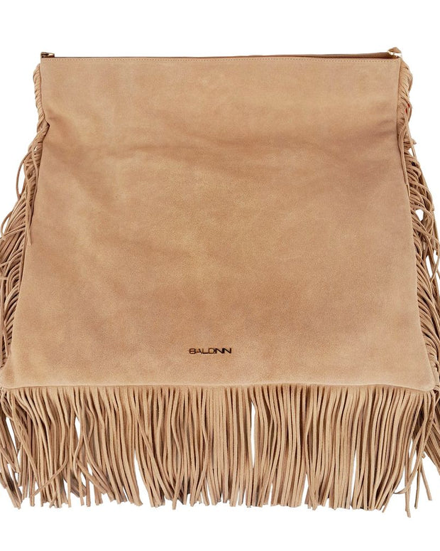 Beige Calfskin Crossbody Bag