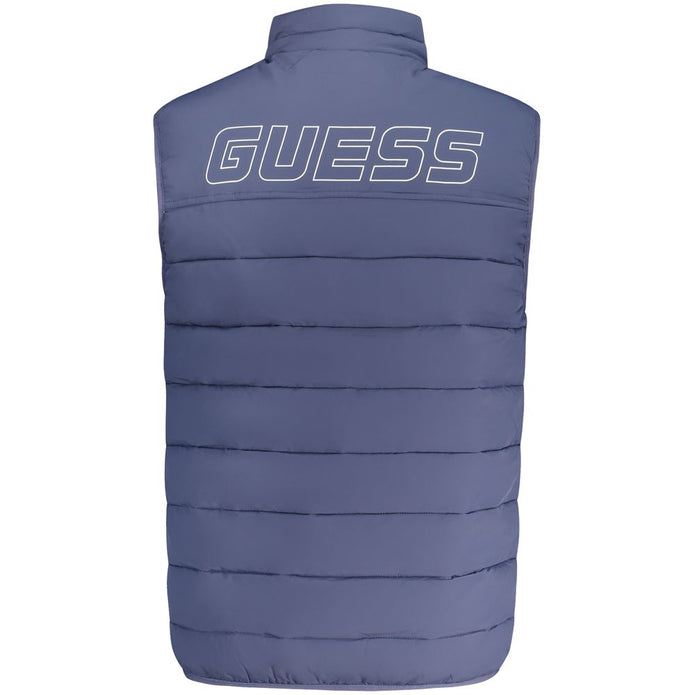 Blue Spandex Men Jacket