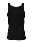 Black Cotton Sleeveless Underwear Tank T-shirt