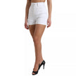 White Front Lace High Waist Hot Pants Shorts