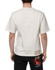 White Love Peace Cotton Men Crew Neck T-shirt