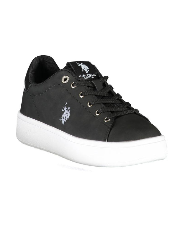Black Polyester Women Sneaker
