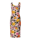 Multicolor Floral Knee Length Sheath Dress