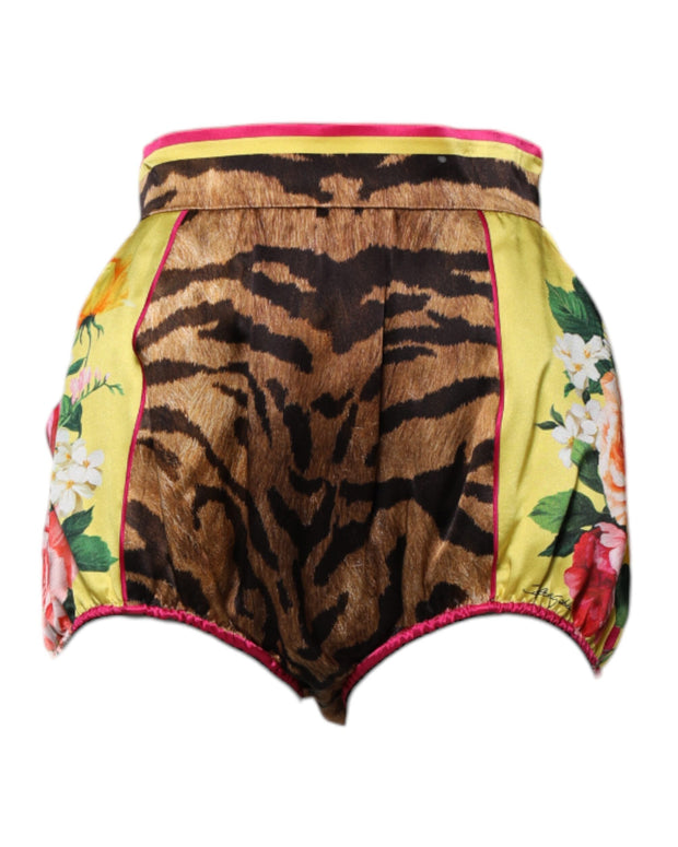 Multicolor Floral High Waist Hot Pants Shorts