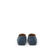 Blue Suede Leather Moccassin