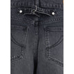 Black Cotton Straight-Leg Jeans