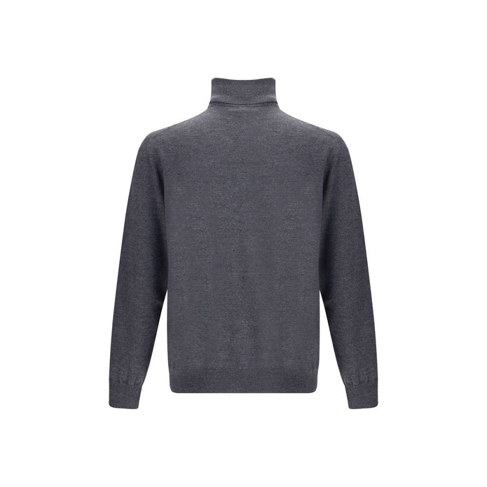 Gray Wool Turtleneck