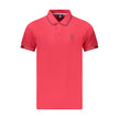 Red Cotton Men Polo Shirt
