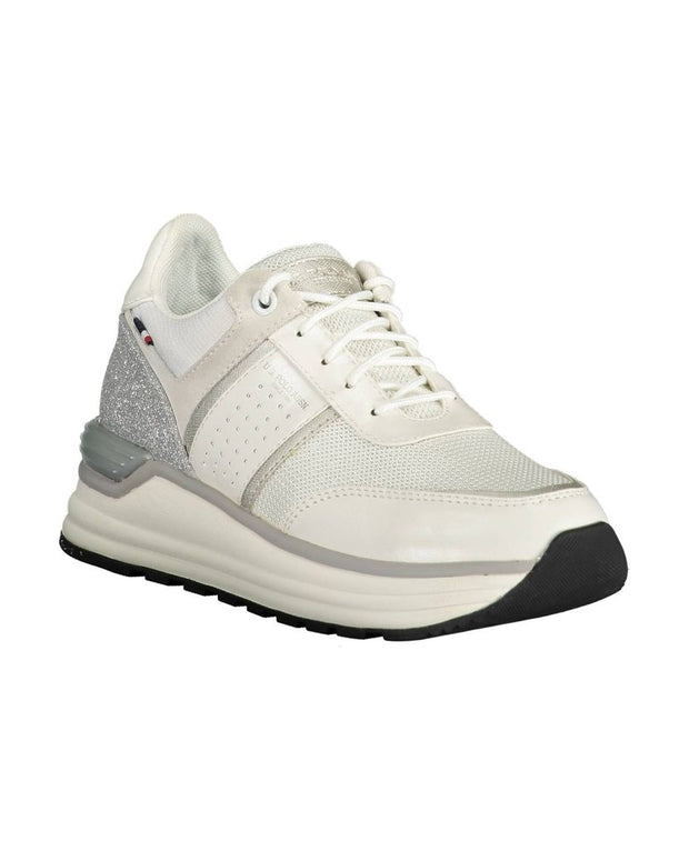 White Polyester Sneaker