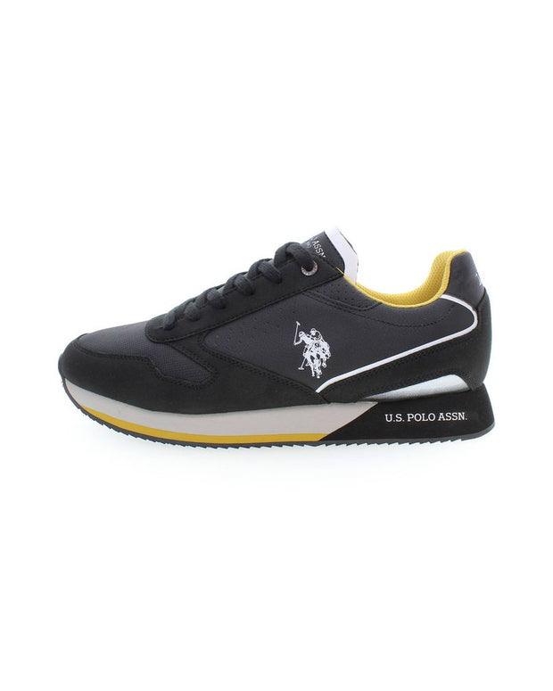 Black Polyester Sneaker