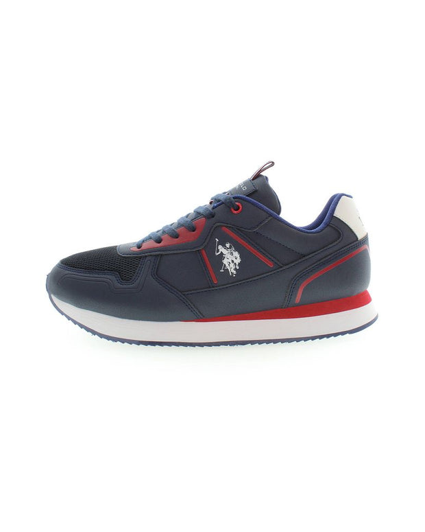 Blue Polyester Sneaker
