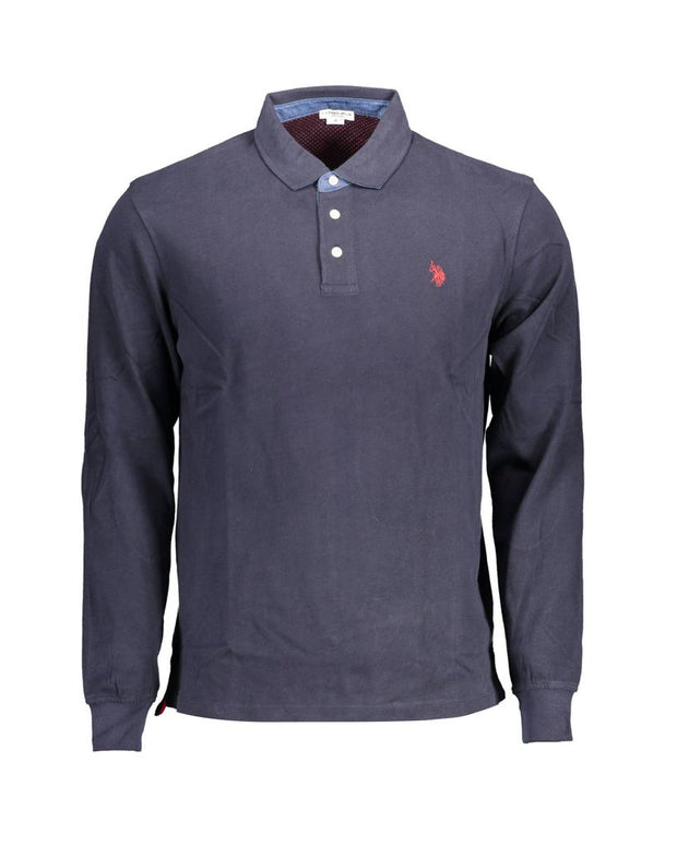 Blue Cotton Polo Shirt