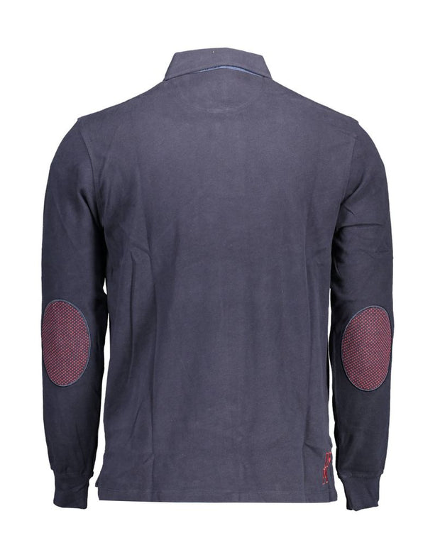 Blue Cotton Polo Shirt
