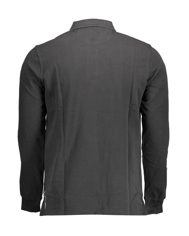 Black Cotton Polo Shirt