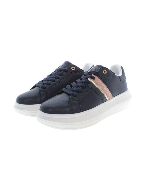 Blue Polyester Sneaker