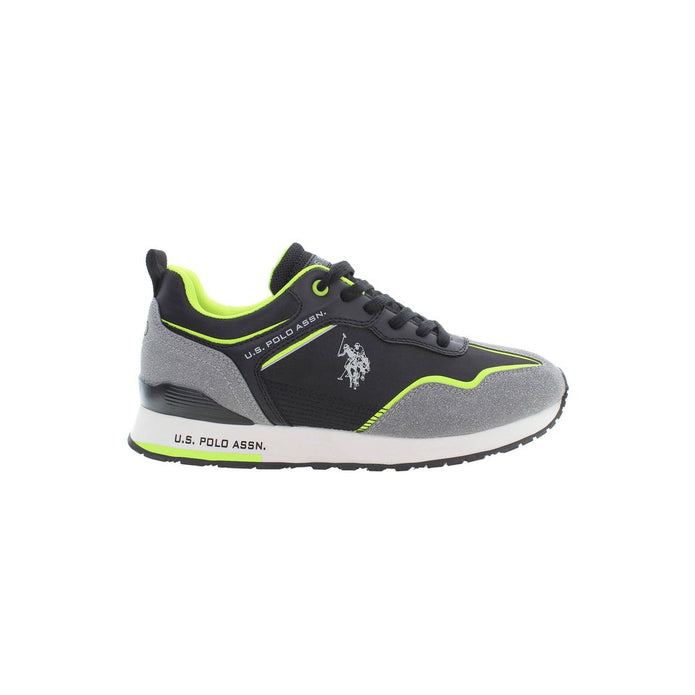 Black Polyester Sneaker