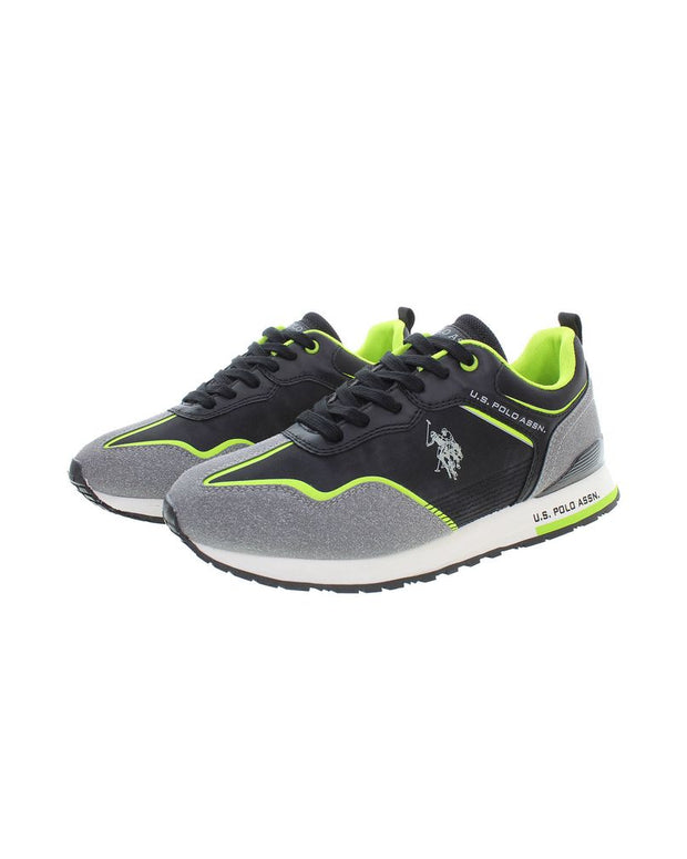 Black Polyester Sneaker