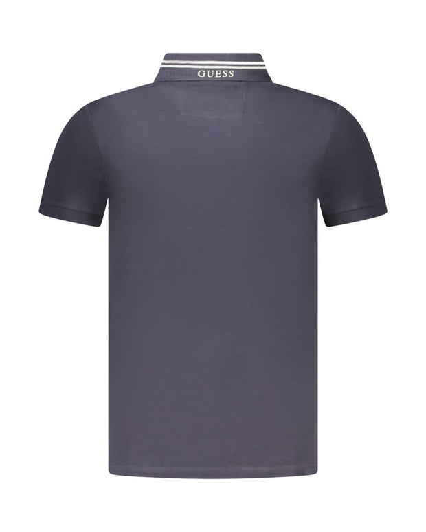 Blue Cotton Polo Shirt