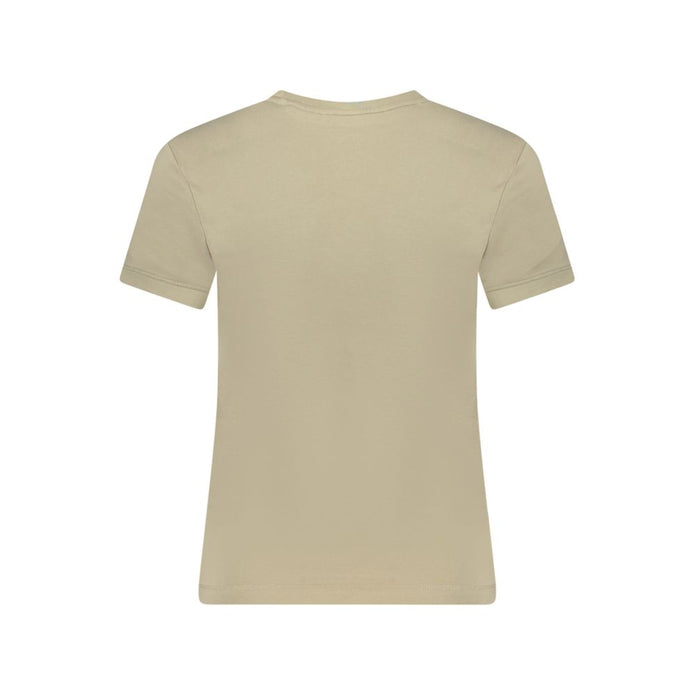 Beige Cotton Tops & T-Shirt