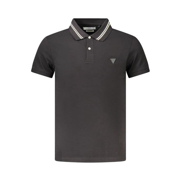 Black Cotton Polo Shirt