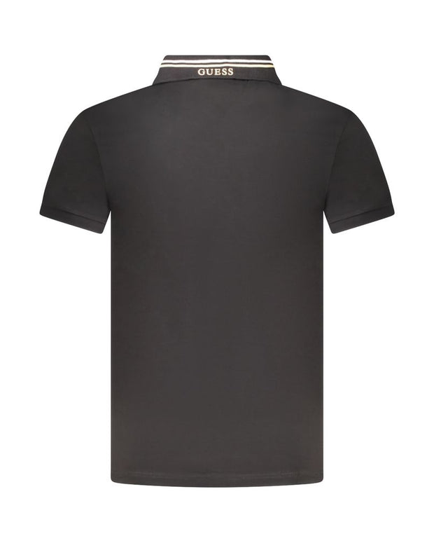 Black Cotton Polo Shirt
