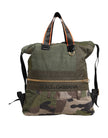 Military Green Patchwork Rucksack Backpack Bag