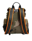 Military Green Patchwork Rucksack Backpack Bag