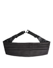 Black Men 100% Silk Belt Wide Waist Cummerbund
