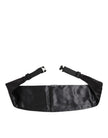 Black Men 100% Silk Belt Wide Waist Cummerbund