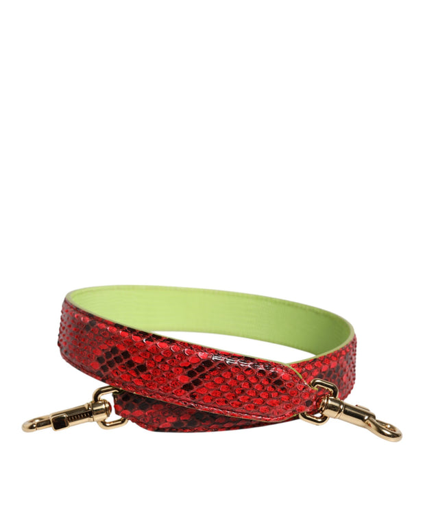 Red Exotic Leather Handbag Accessory Shoulder Strap