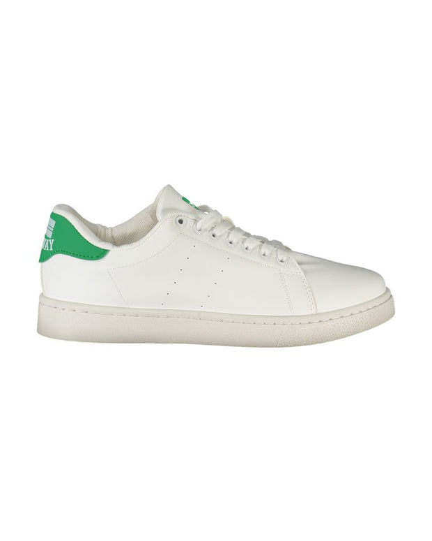 White Polyester Men Sneaker