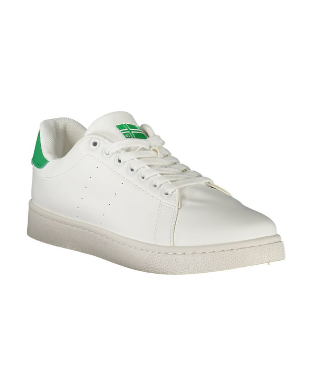 White Polyester Men Sneaker
