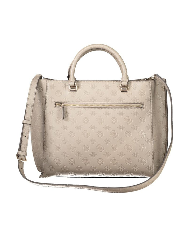 Brown Polyethylene Women Handbag