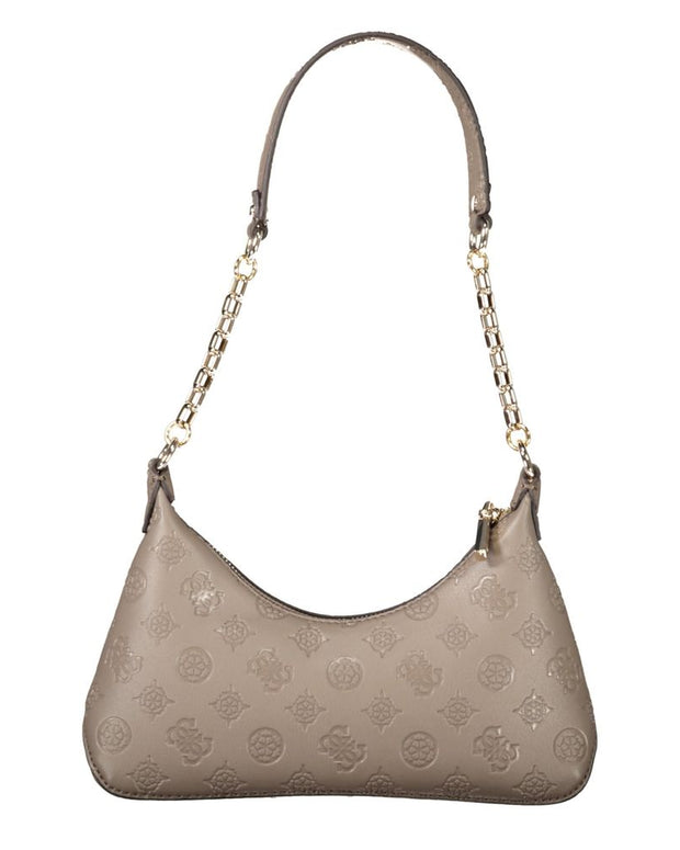 Brown Polyethylene Women Handbag