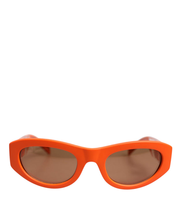Orange Reborn To Live Oval Frame Logo Eyewear Sunglasses