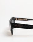 Black Leather Frame DG4177 Tinted Lens Sunglasses