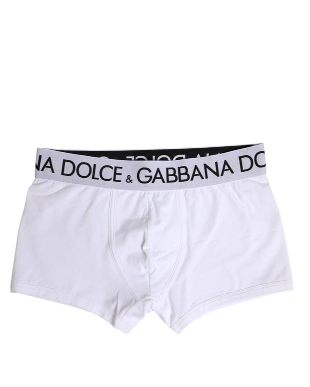 White Cotton Stretch Regular Boxer Underwear