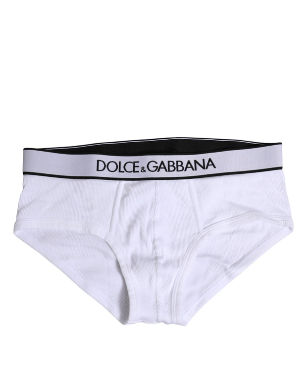 White Cotton Stretch Regular Brief Underwear