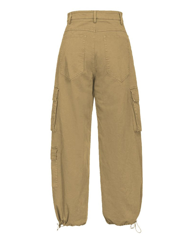 Beige Cotton Jeans & Pant