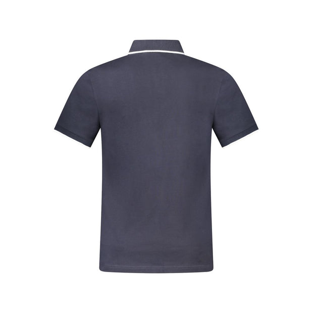 Blue Cotton Polo Shirt