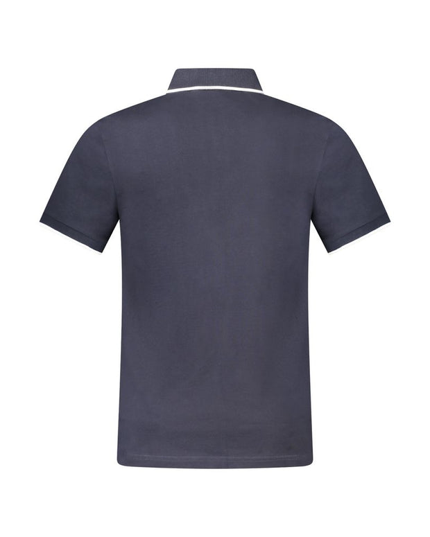 Blue Cotton Polo Shirt