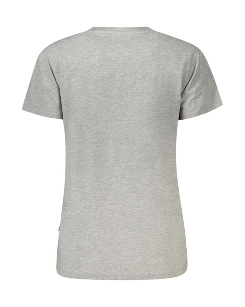 Gray Cotton Women T-Shirt