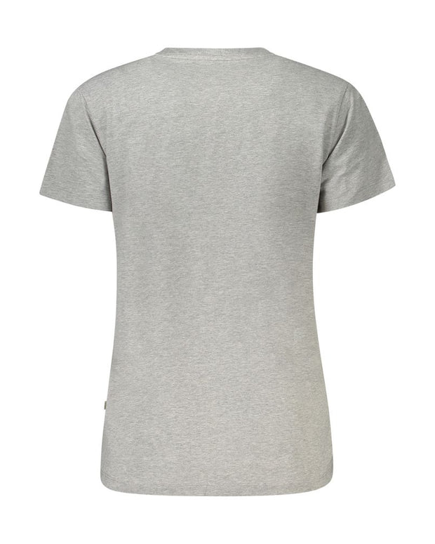 Gray Cotton Women T-Shirt