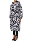 Black White DG Mania Hooded Long Coat Jacket